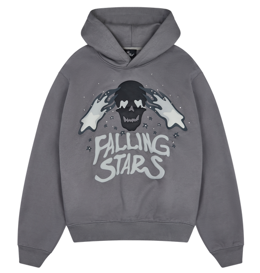 Broken Planet Falling Stars Hoodie - Dark Gray