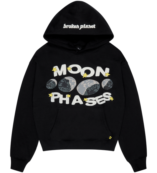 Broken Planet Moon Phases Hoodie - Midnight Black