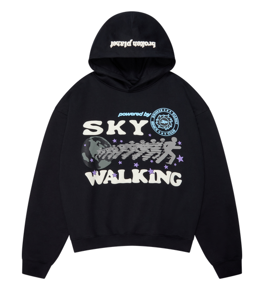 Broken Planet Sky Walking Hoodie - Midnight Black