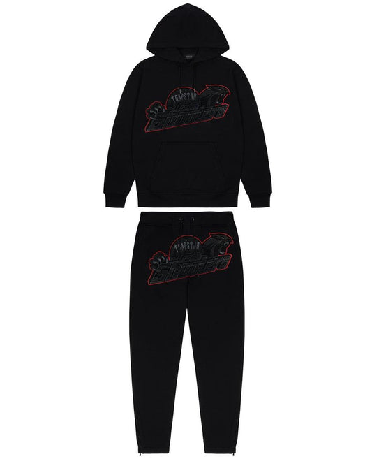 Trapstar Shooters Tracksuit - Black/Red